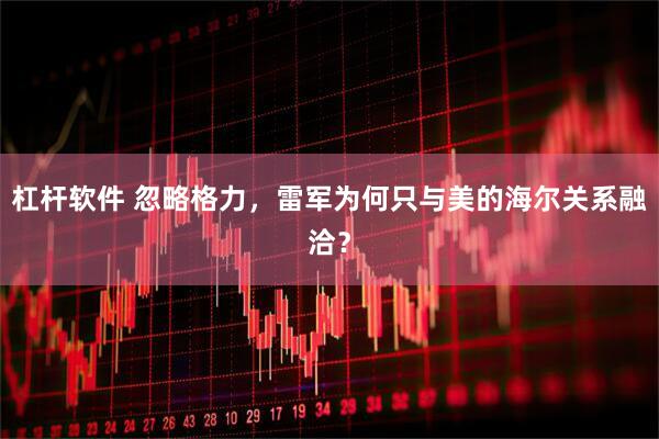 杠杆软件 忽略格力，雷军为何只与美的海尔关系融洽？